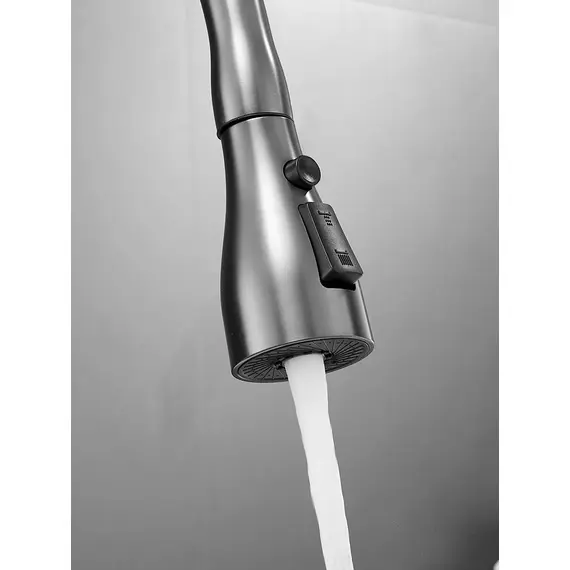 Однорычажный смеситель для кухни с выдвижной лейкой Shevanik S163T, изображение 5