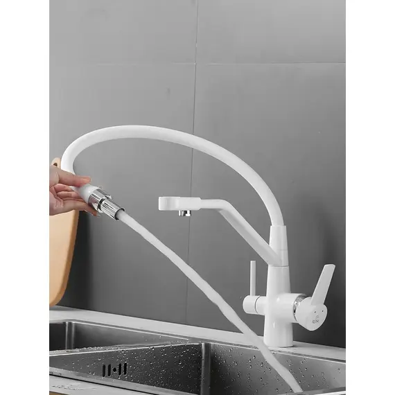 Смеситель для кухни с гибким изливом и фильтром Rose R558C, изображение 5