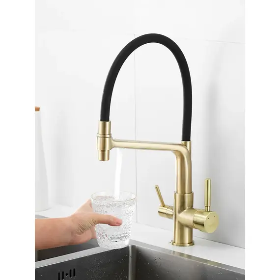 Смеситель для кухни с гибким изливом и фильтром Rose R658Q, изображение 6