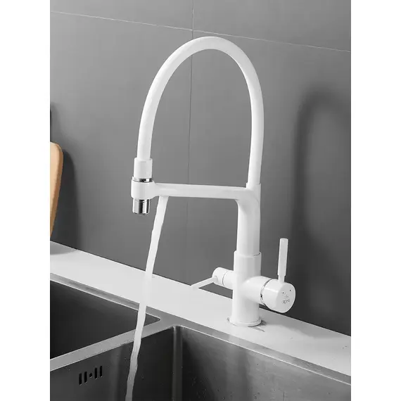 Смеситель для кухни с гибким изливом и фильтром Rose R658C, изображение 6