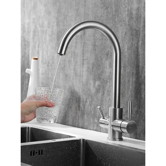 Высокий смеситель для кухни с фильтром для воды Shevanik S168B, изображение 6