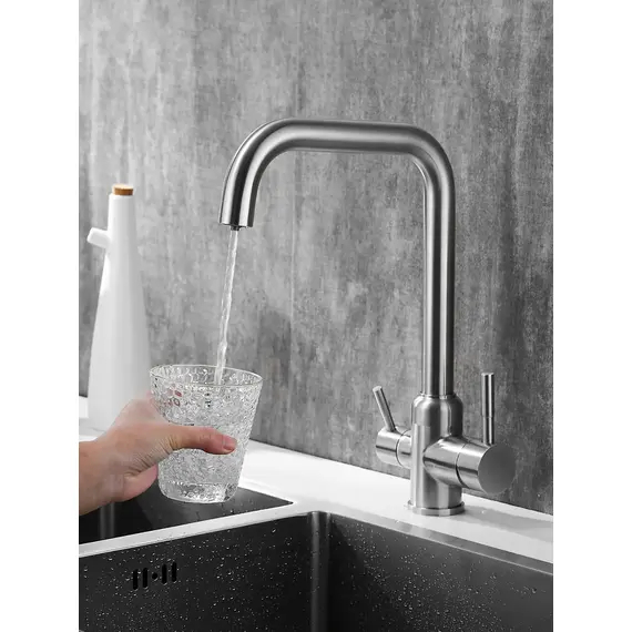 Высокий смеситель для кухни с фильтром для воды Shevanik S268B, изображение 6