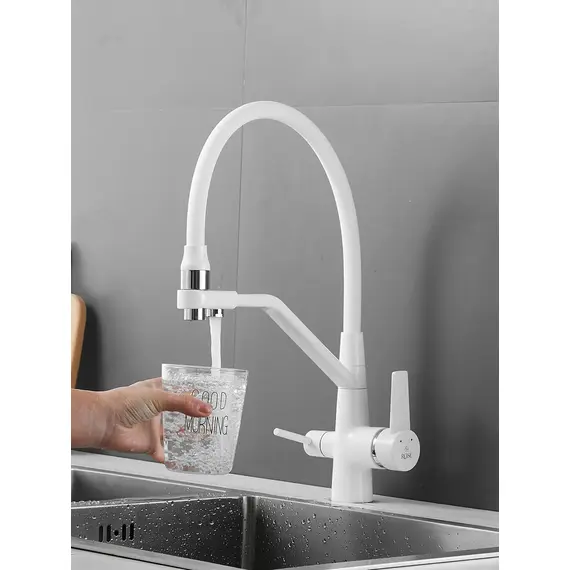 Смеситель для кухни с гибким изливом и фильтром Rose R558C, изображение 7