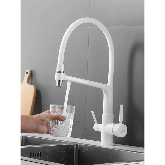 Смеситель для кухни с гибким изливом и фильтром Rose R658C, изображение 7