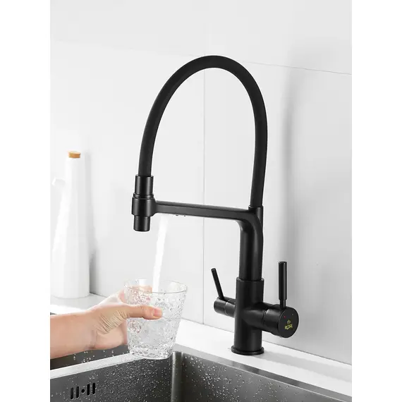 Смеситель для кухни с гибким изливом и фильтром Rose R658H, изображение 7