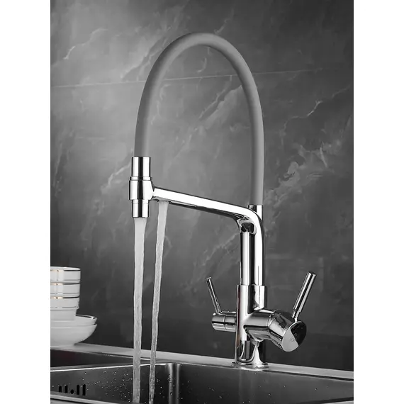 Смеситель для кухни с гибким изливом и фильтром Rose R658, изображение 8