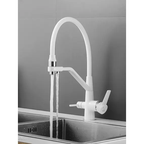 Смеситель для кухни с гибким изливом и фильтром Rose R558C, изображение 8