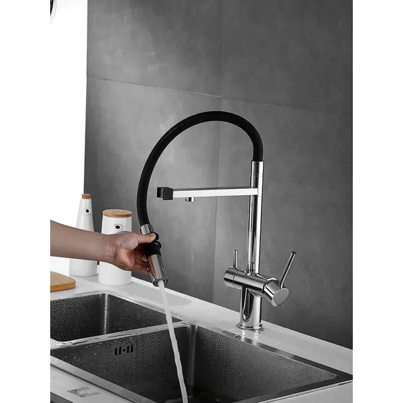 Смеситель для кухни с гибким изливом и фильтром Rose R958, изображение 8