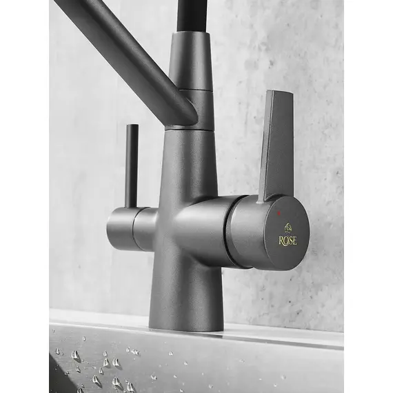 Смеситель для кухни с гибким изливом и фильтром Rose R558Y, изображение 8