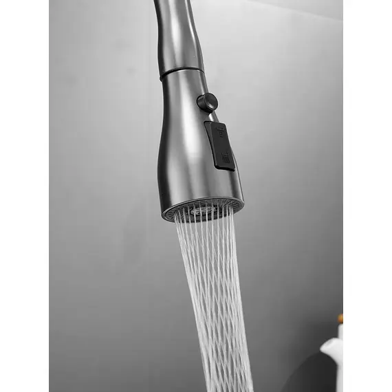 Однорычажный смеситель для кухни с выдвижной лейкой Shevanik S163T, изображение 8