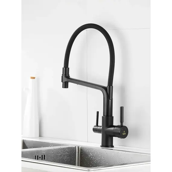 Смеситель для кухни с гибким изливом и фильтром Rose R658H, изображение 9