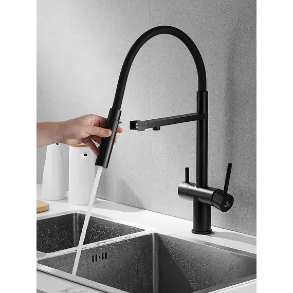 Смеситель для кухни с гибким изливом и фильтром Rose R958H, изображение 9