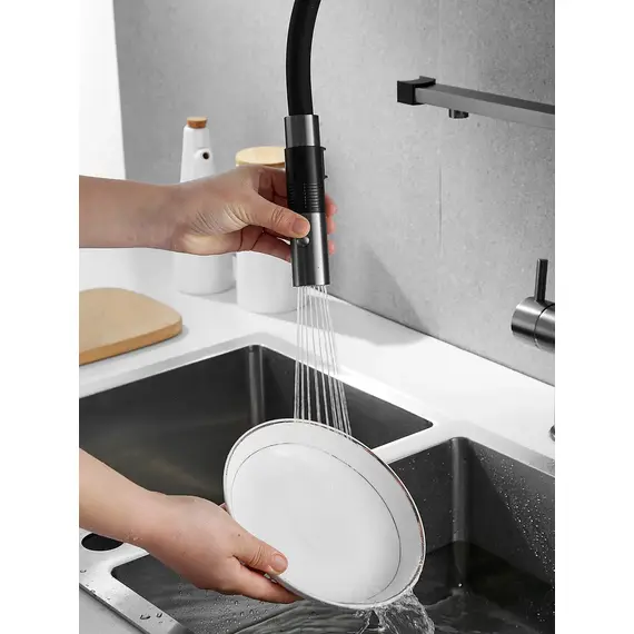 Смеситель для кухни с гибким изливом и фильтром Rose R958T, изображение 9