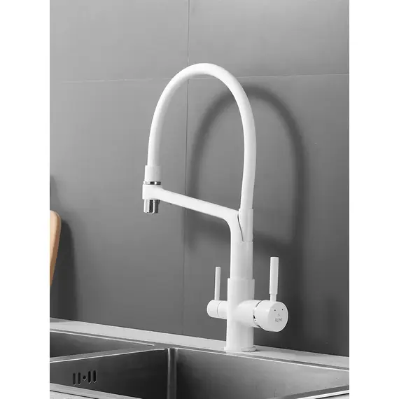 Смеситель для кухни с гибким изливом и фильтром Rose R658C, изображение 9
