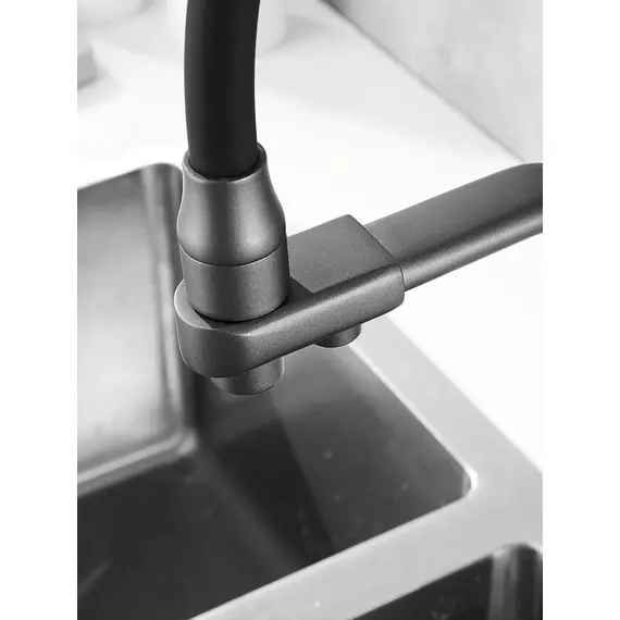 Смеситель для кухни с гибким изливом и фильтром Rose R558Y, изображение 9