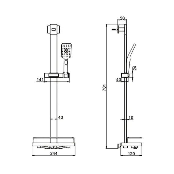 Душевой гарнитур Rose R159, изображение 2
