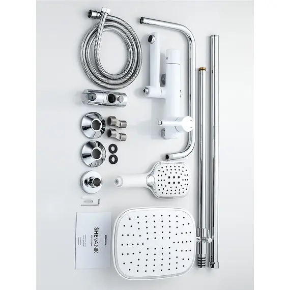 Душевая система с тропическим душем и смесителем Shevanik S6036F, изображение 27