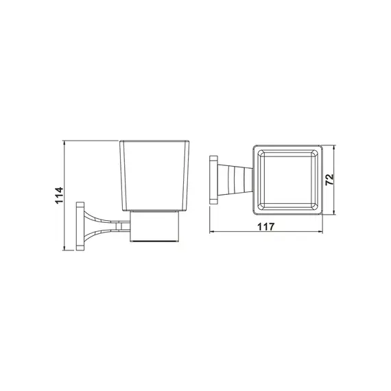 Стакан для зубных щеток Rose RG1512H, изображение 2