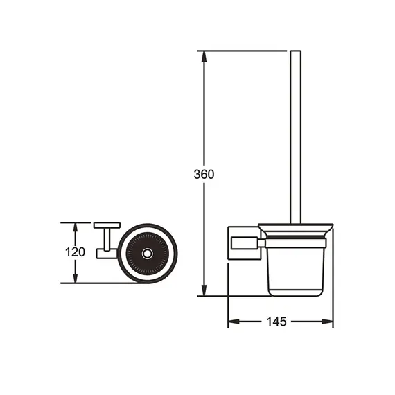 Настенный ершик для туалета Rose RG3000H, изображение 2