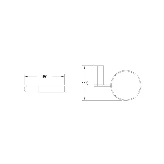 Настенный ершик для унитаза Rose RG1700H, изображение 2