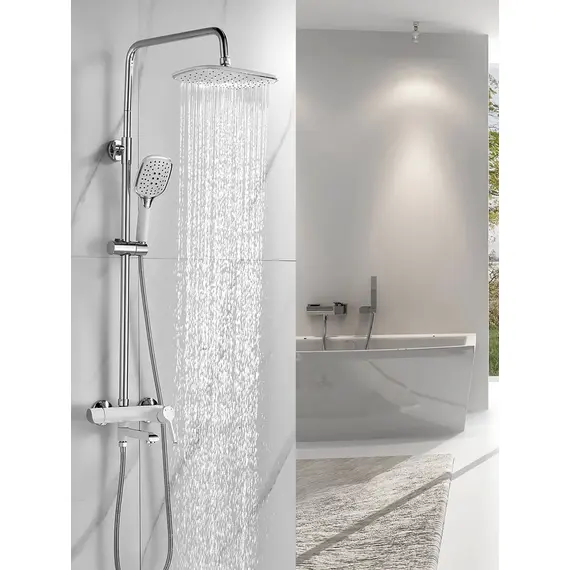 Душевая система с тропическим душем и смесителем Shevanik S6036F, изображение 2