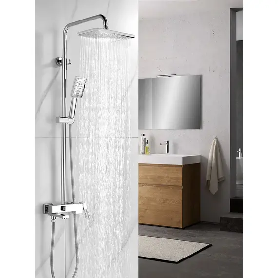 Душевая система с тропическим душем и смесителем Shevanik S9036, изображение 2