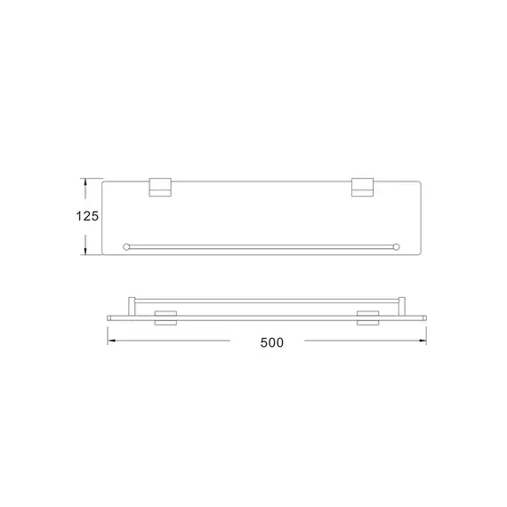 Стеклянная полка Rose RG1719H, изображение 2