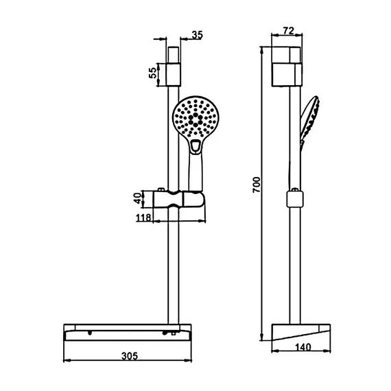 Душевой гарнитур Rose R109, изображение 2