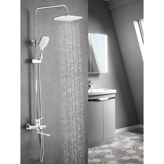 Душевая система с тропическим душем и смесителем Shevanik S8136F, изображение 2