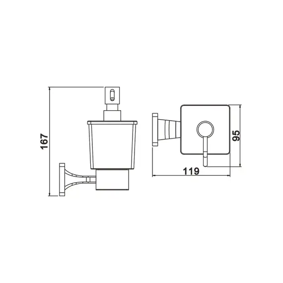 Дозатор жидкого мыла Rose RG1544H, изображение 3