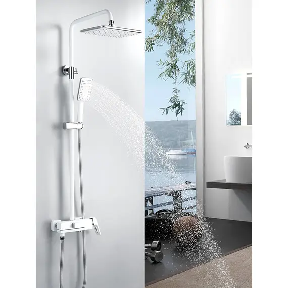 Душевая система с тропическим душем и смесителем Shevanik S9036F, изображение 4