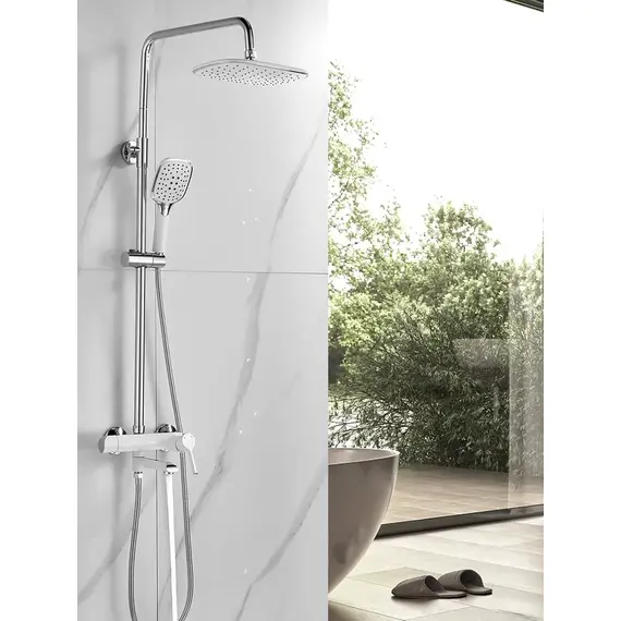 Душевая система с тропическим душем и смесителем Shevanik S6036F, изображение 4