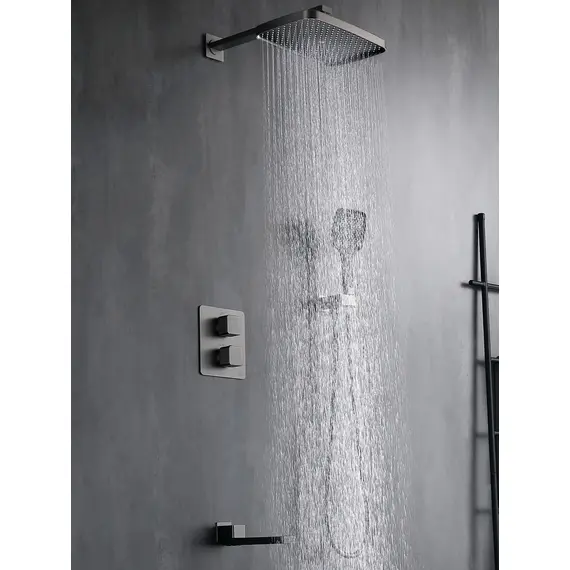 Душевая система с термостатом встраиваемый комплект Rose R1595T, изображение 3