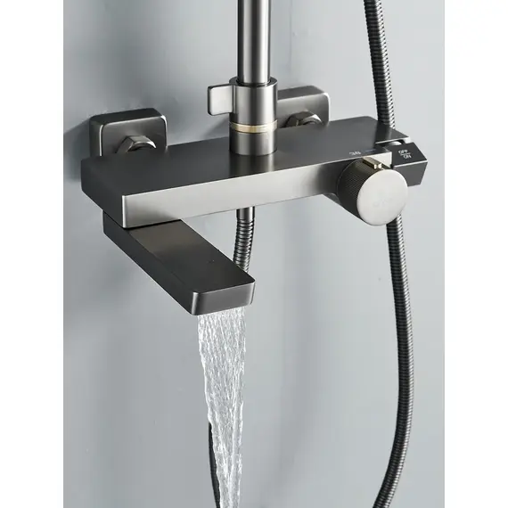 Душевая система с тропическим душем и термостатом Rose R1896T, изображение 6