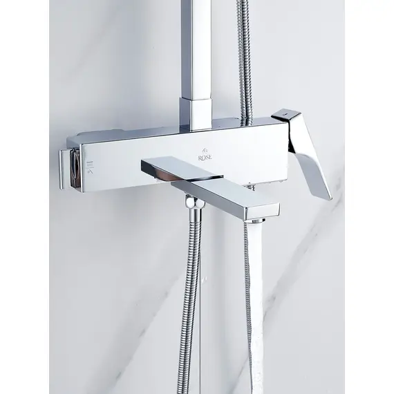 Душевая система с тропическим душем и смесителем Rose R1056, изображение 14