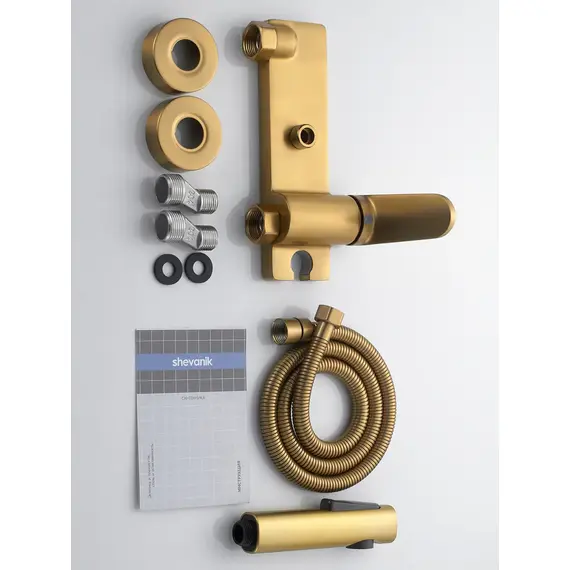 Гигиенический душ со смесителем для туалета (биде) Shevanik S4305G-1, изображение 25