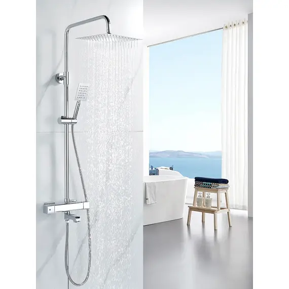 Душевая система с тропическим душем и термостатом Shevanik S3096, изображение 2