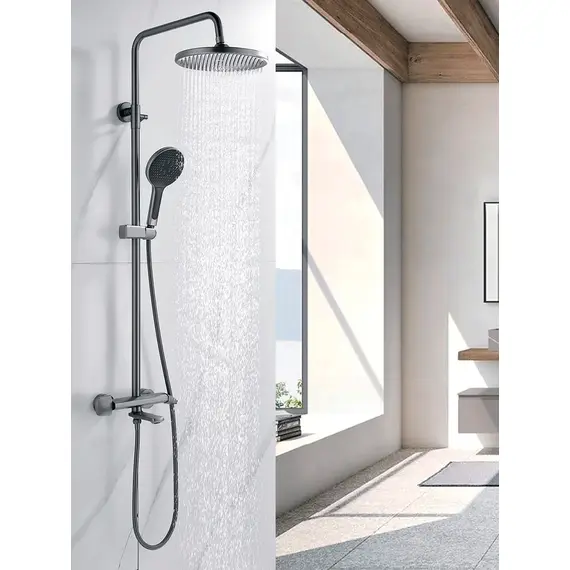 Душевая система со смесителем и тропическим душем Rose R3936T, изображение 2