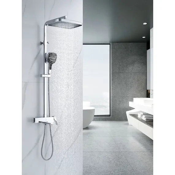 Душевая система с тропическим душем и смесителем Rose R1056, изображение 2