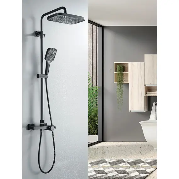 Душевая система с тропическим душем и термостатом Rose R1896H-6, изображение 2