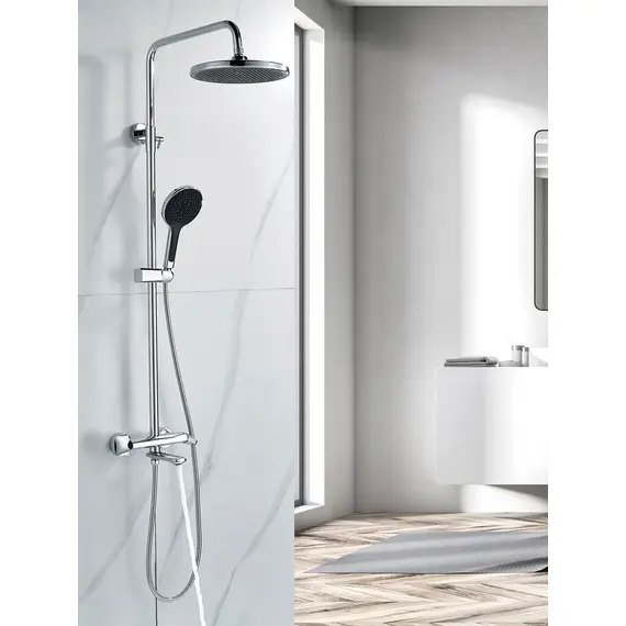 Душевая система со смесителем и тропическим душем Rose R3936, изображение 4