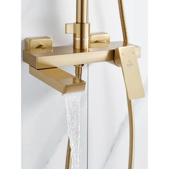 Душевая система с тропическим душем и смесителем Rose R1836G, изображение 4