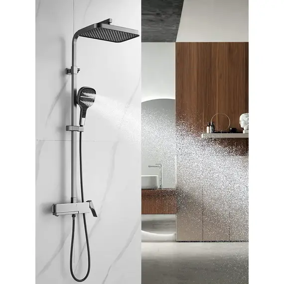 Душевая система с тропическим душем и смесителем Rose R1056T, изображение 5