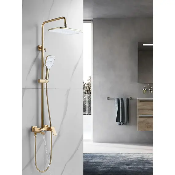 Душевая система с тропическим душем и смесителем Shevanik S4036G, изображение 6