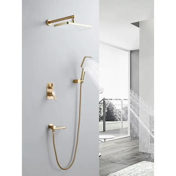 Душевая система скрытого монтажа комплект с душем Shevanik S9935G, изображение 4