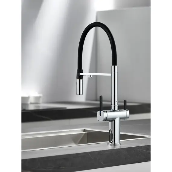 Смеситель для кухни с гибким изливом и фильтром Rose R358, изображение 2