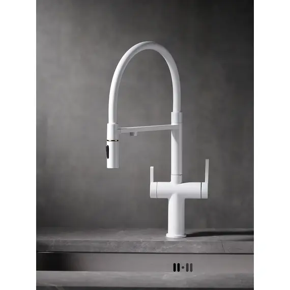 Смеситель для кухни с гибким изливом и фильтром Rose R458C, изображение 2