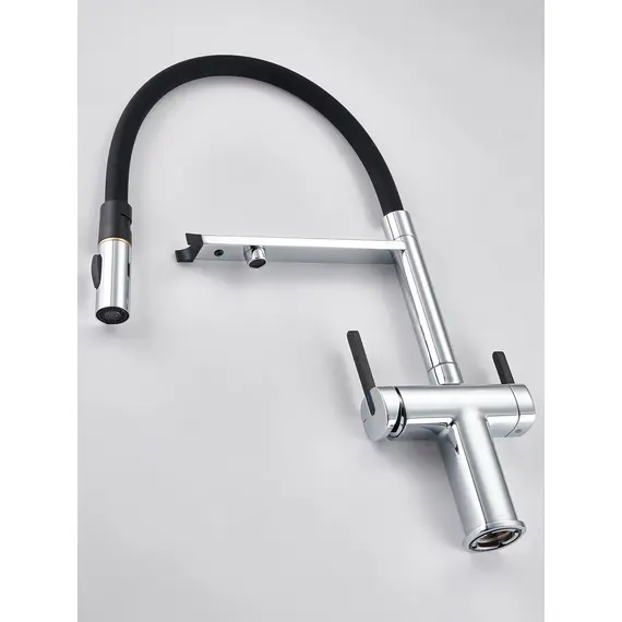 Смеситель для кухни с гибким изливом и фильтром Rose R358, изображение 3