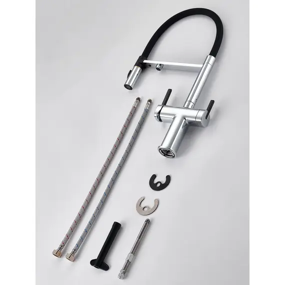 Смеситель для кухни с гибким изливом и фильтром Rose R358, изображение 5