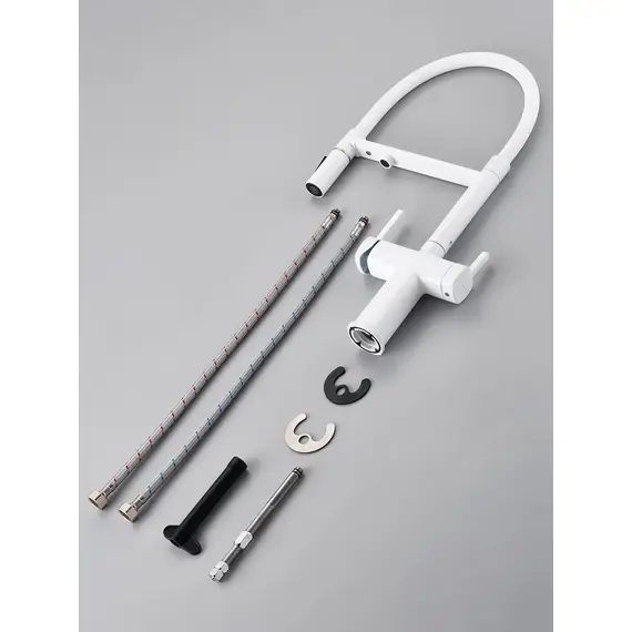 Смеситель для кухни с гибким изливом и фильтром Rose R358C, изображение 5